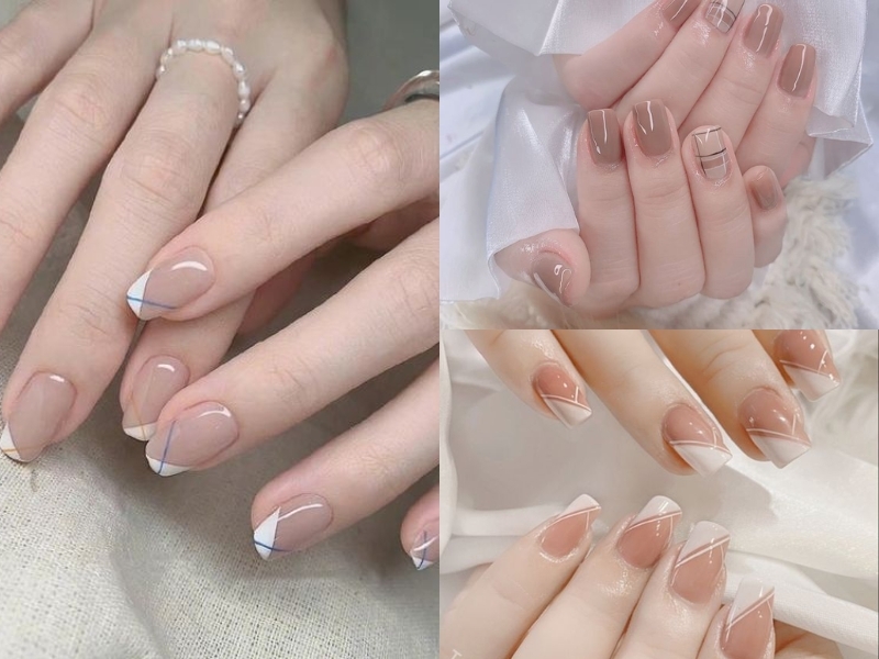 30+ mẫu nail cute đơn giản cho móng ngắn đẹp xinh hot trend mới nhất 2025 35 Mẫu nail móng ngắn màu nude đơn giản