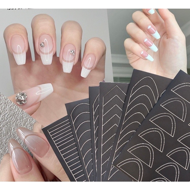 50+ mẫu nail sticker đẹp dành cho các nàng bận rộn 14 Dán sơn đầu móng