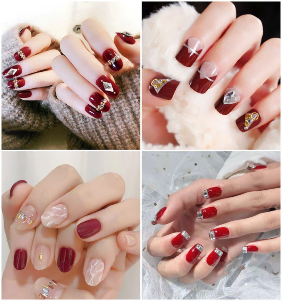 Top 50+ mẫu nail cô dâu thanh lịch giúp nàng nổi bật 46 Nail Cô Dâu Màu Đỏ