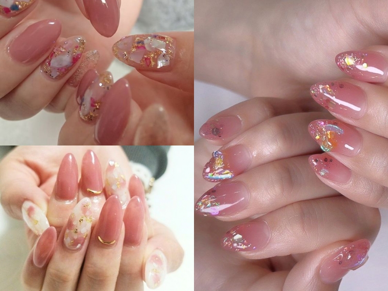 99+ mẫu nail xà cừ đẹp, trendy và tôn da cho nàng 22 Nail Xà Cừ Hồng
