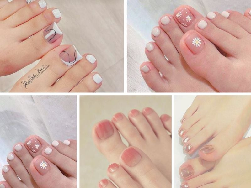 55+ Mẫu móng chân đơn giản và tôn da được ưa chuộng nhất 2025 44 Màu Hồng Pastel – Ngọt Ngào Và Nữ Tính