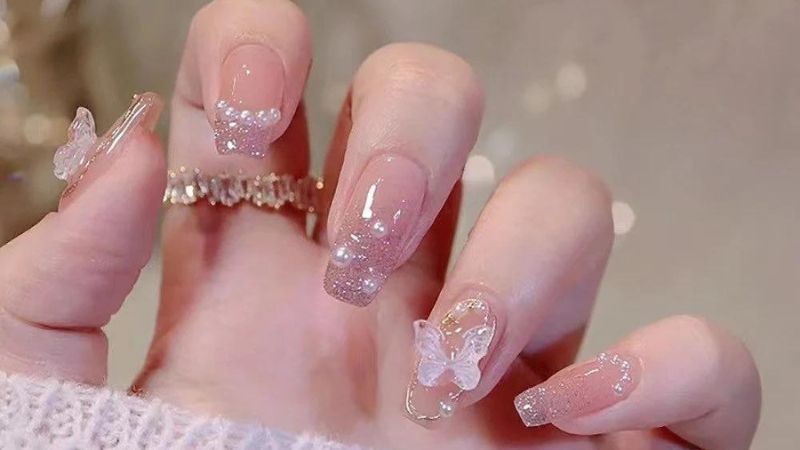 Top 50+ mẫu nail cô dâu thanh lịch giúp nàng nổi bật 39 Nail Cô Dâu Màu Hồng