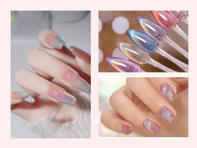 55+ mẫu nail mắt mèo sành điệu, ấn tượng thu hút mọi ánh nhìn 2025 28 Nail Mắt Mèo Cầu Vồng