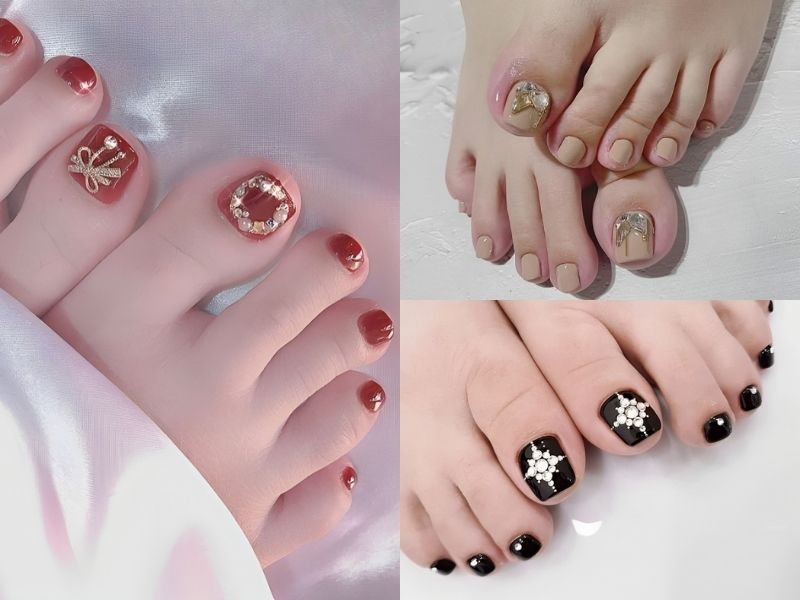Feedback 72 Mẫu Nail Chân Đính Đá – Lấp Lánh Và Quyến Rũ