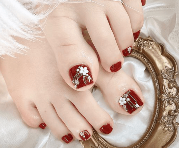 Album (Soul Care) 19 Mẫu Nail Chân Hoa Đào – Tinh Tế Và May Mắn