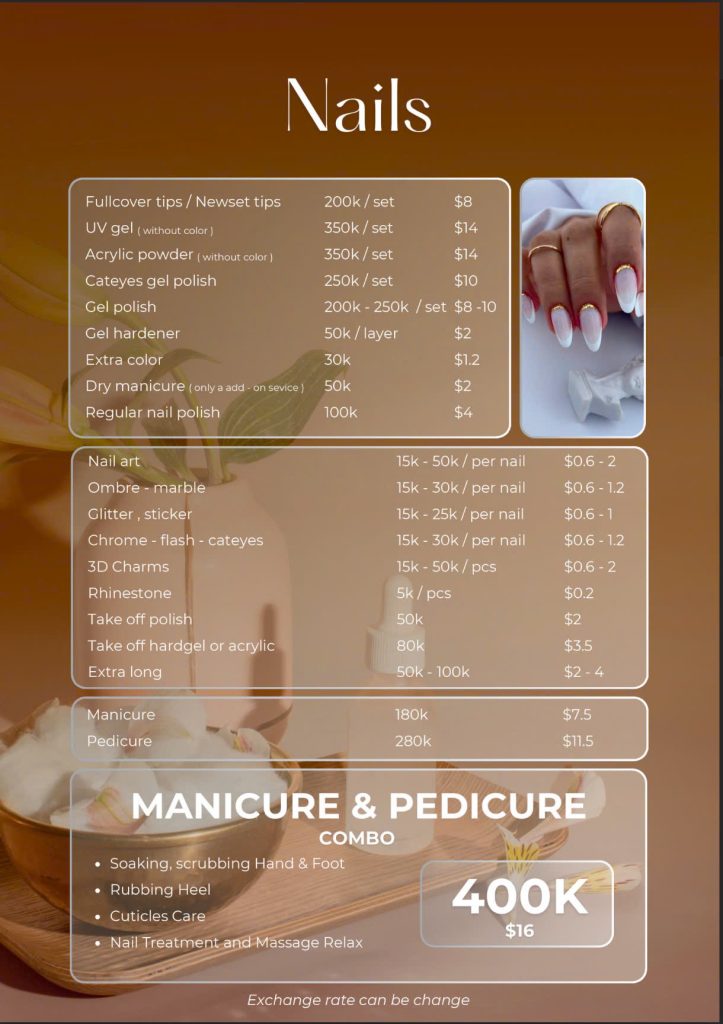Dịch vụ Nail, Massage Body, Massgae Chân – Soul Care