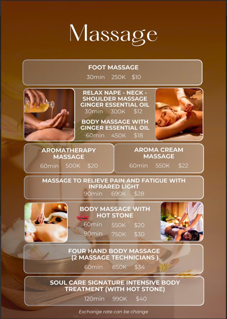 Dịch vụ Nail, Massage Body, Massgae Chân – Soul Care