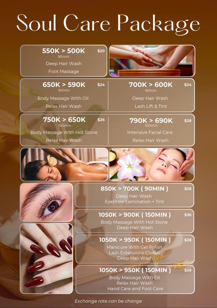Dịch vụ Nail, Massage Body, Massgae Chân – Soul Care