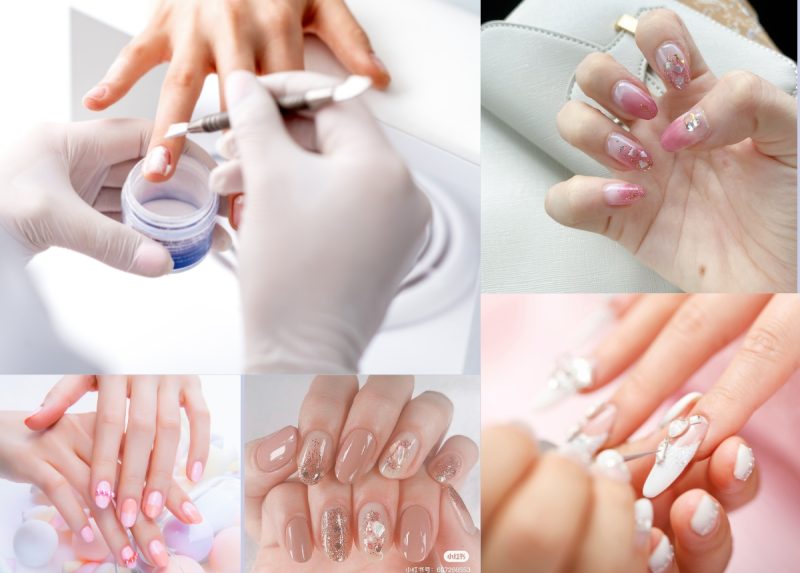 Mẫu Nail Đắp Bột