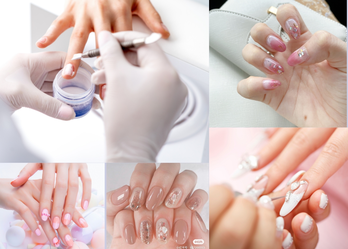 Mẫu Nail Đắp Bột