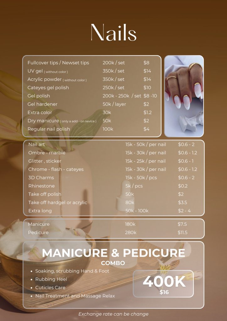 Dịch vụ Nail, Massage Body, Massgae Chân – Soul Care