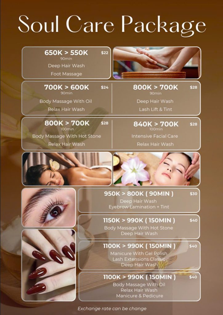 Dịch vụ Nail, Massage Body, Massgae Chân – Soul Care