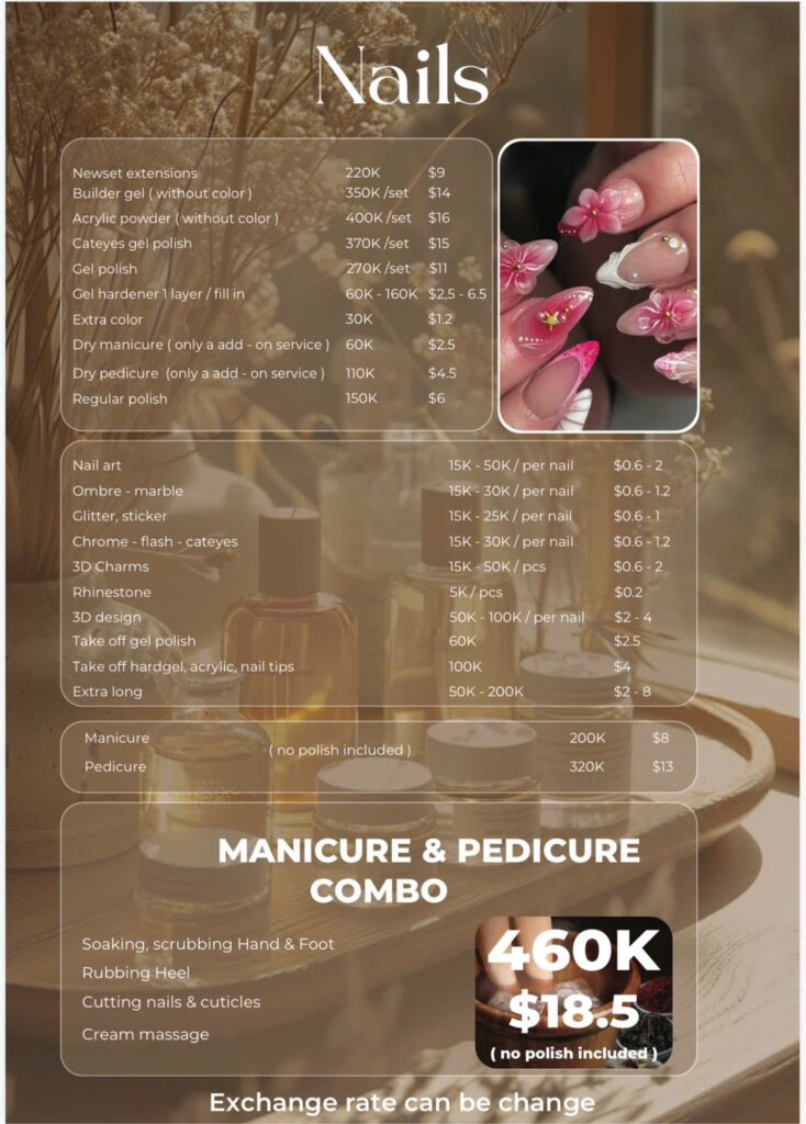 Dịch vụ Nail, Massage Body, Massgae Chân – Soul Care